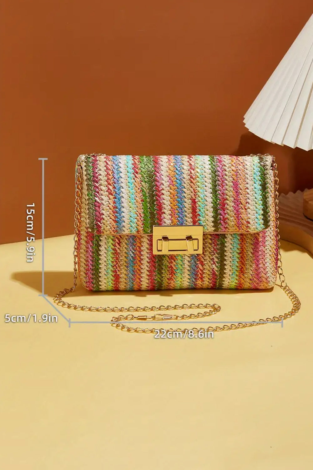 Strawberry Pink Bohemian Woven Gold Chain Shoulder Bag - Incognito Sunglasses