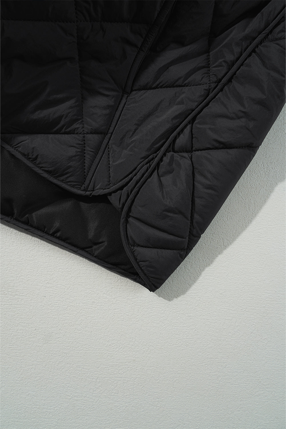 Black Quilted High Neck Button Up Pocket Vest Coat - Incognito Sunglasses